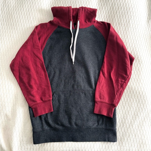 Men's L Two-Tone Hoodie - Red and Black - Picture 1 of 5